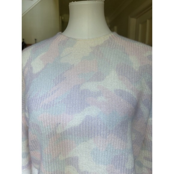 27 Miles Malibu Vaughn Cashmere Sweater Pastel Camo Hand Dyed Women's M NWT - Picture 3 of 8